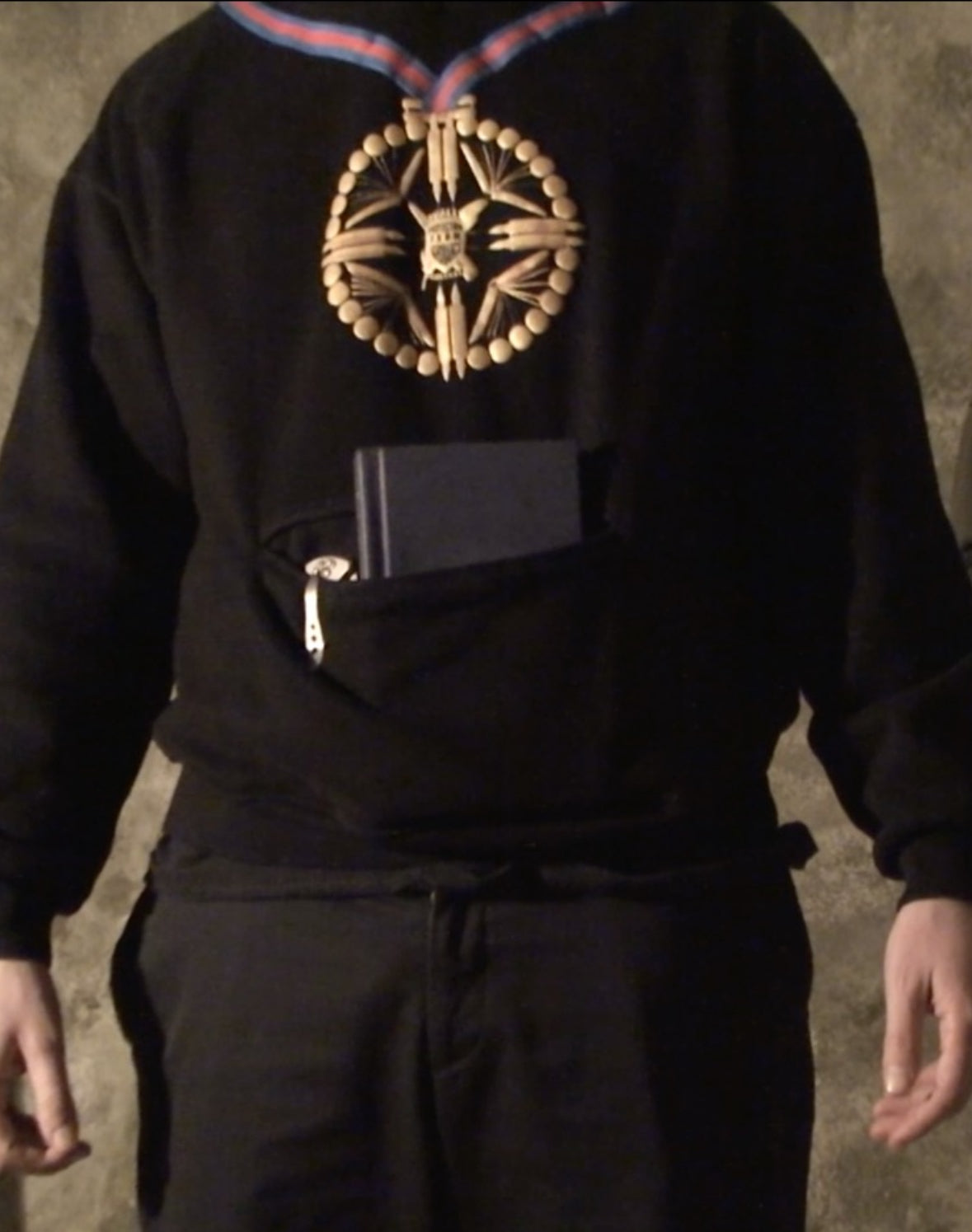 Black “Gold Medal” Kangaroo hoodie  image 0